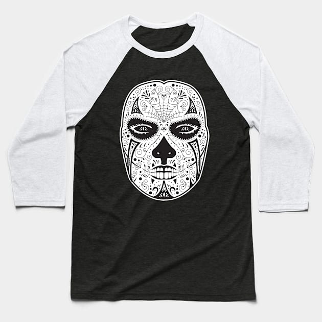 Day of the dead mask Baseball T-Shirt by Paint